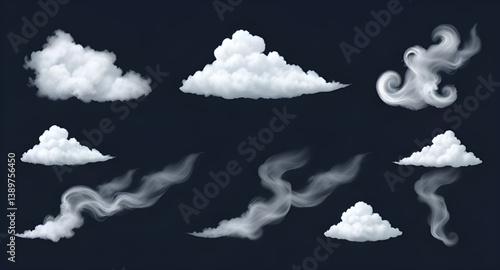 set of clouds