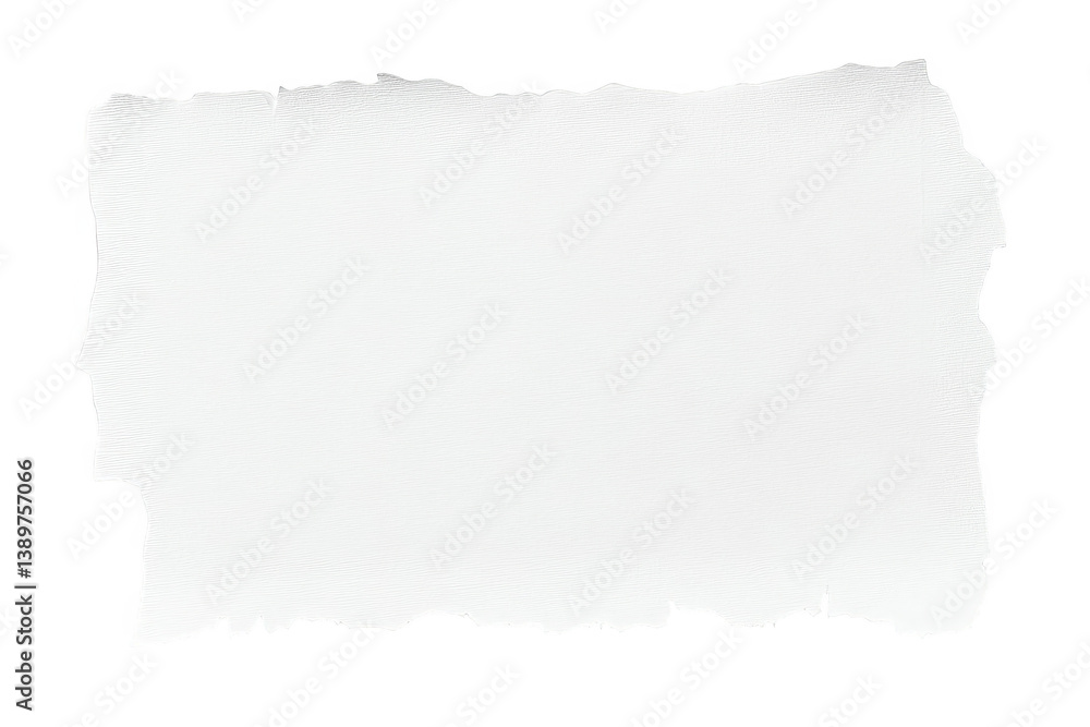 Isolated White Torn Paper Illustration With Textured Rough Edges And Background Isolated White Torn Paper Illustration With Textured Rough Edges And Background