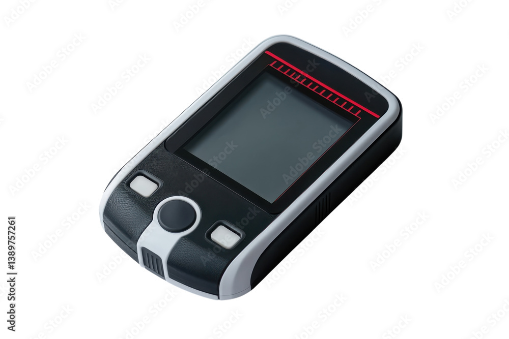 Digital Blood Glucose Meter Modern Device for Diabetes Management on White Background Digital Blood Glucose Meter Modern Device for Diabetes Management on White Background