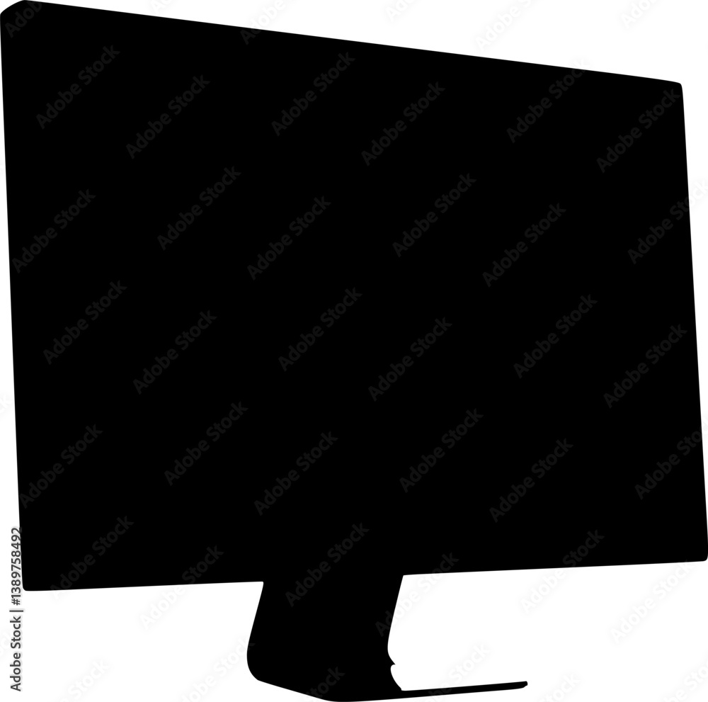 A black and white silhouette of a computer monitor
A black and white silhouette of a computer monitor