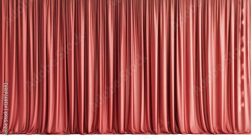 Red Drape Illustration Against Transparent Background Luxury Theatre Stage