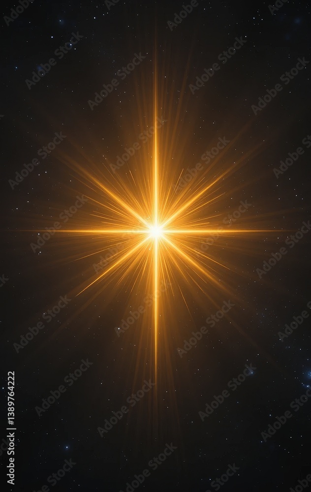 A brilliant, luminous star twinkles in the deep blue night sky, surrounded by a scattering of faint stars, casting a serene glow over the tranquil landscape below. A brilliant, luminous star twinkles in the deep blue night sky, surrounded by a scattering of faint stars, casting a serene glow over the tranquil landscape below.
