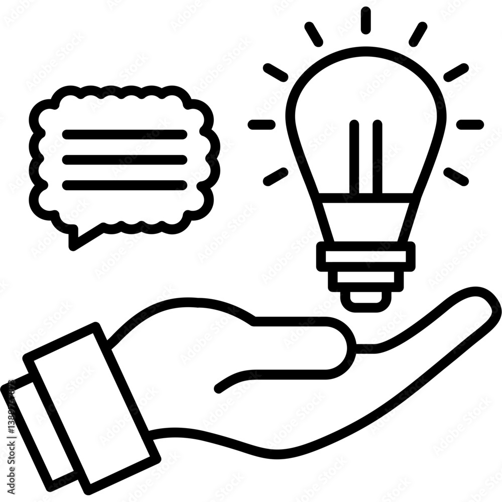 Fototapeta premium Ideas Icon