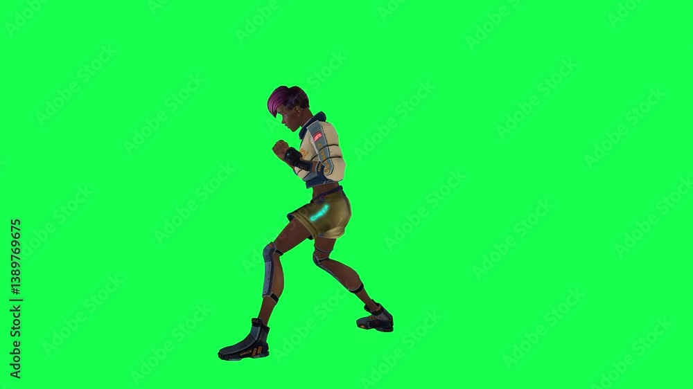 An animated scene showing Animated black girl in blue and with chroma key background, suitable for animation and design projects. An animated scene showing Animated black girl in blue and with chroma key background, suitable for animation and design projects.