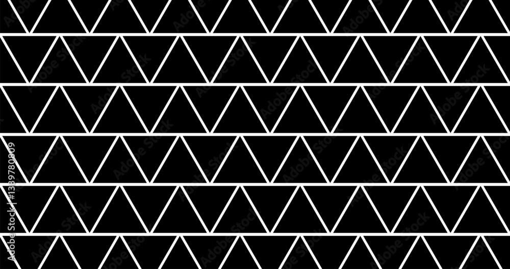 Triangle pattern. Seamless vector background. Black and white geometric texture. Triangle pattern. Seamless vector background. Black and white geometric texture.