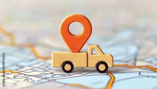 Wallpaper Mural Have move icon, we have moved sign. Isolated vector emblems with map pins, marker dotted lines and truck. Business relocation announcement, office address change, relocate store or shop - Torontodigital.ca