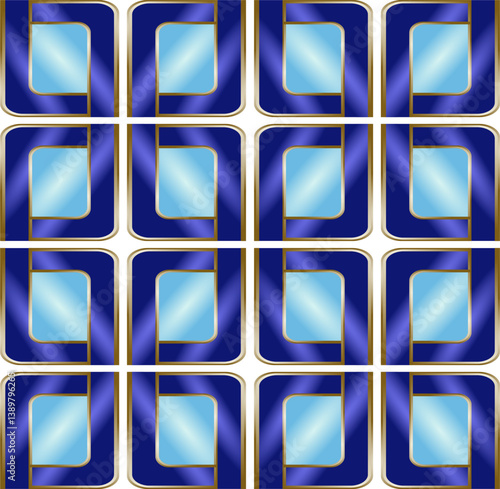 geometric composition, lines or planes that form ornaments with blue and brown gold gradient colors as inspiration in applied art design or graphic design