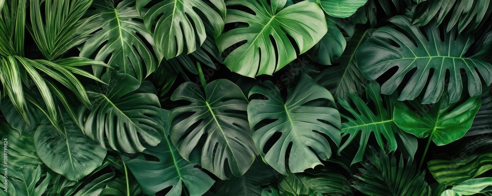 Lush Tropical Foliage Pattern Lush Tropical Foliage Pattern