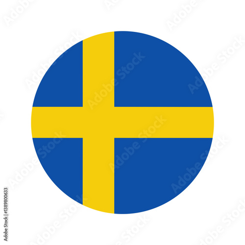Sweden flag icon in a circular design  
