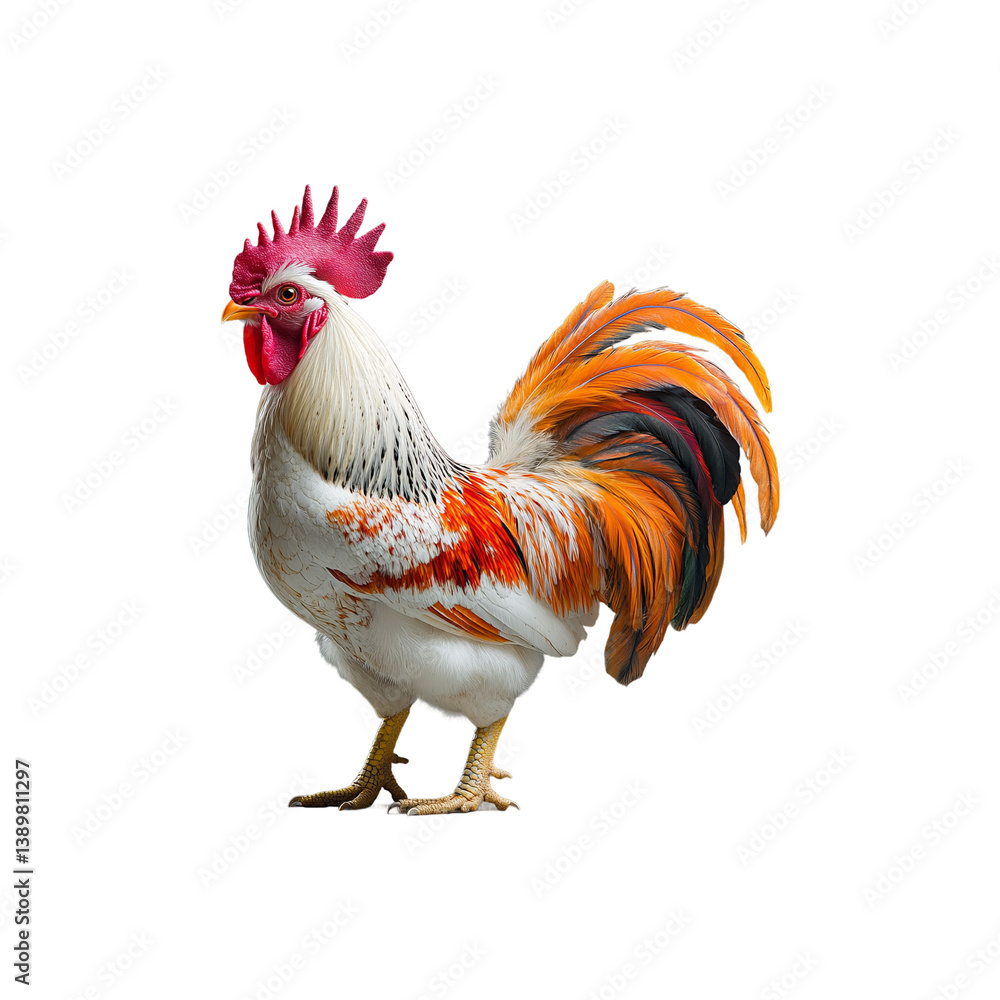 Fototapeta premium Rooster isolated on transparent background