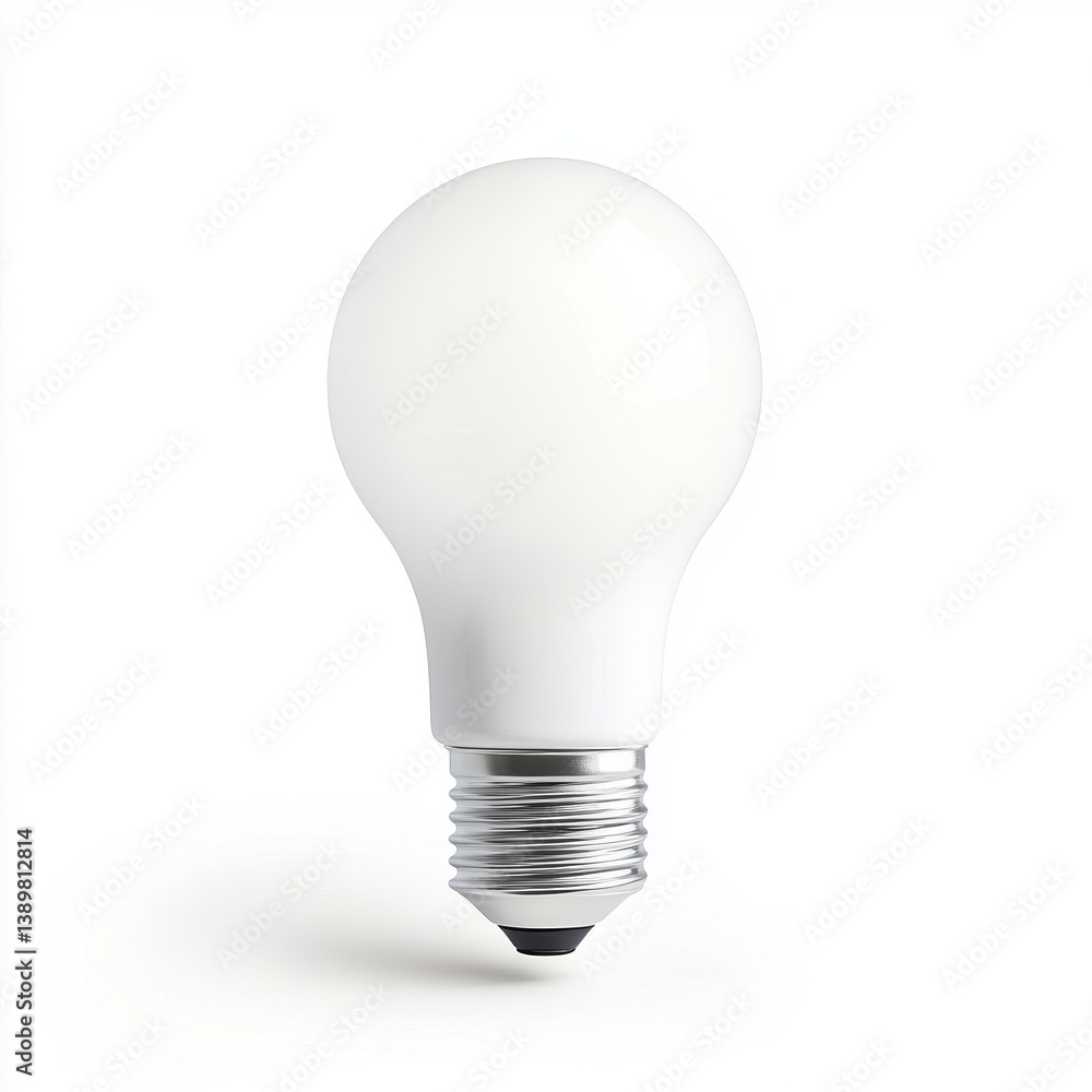 Modern LED light bulb, bright white, energy-efficient Modern LED light bulb, bright white, energy-efficient