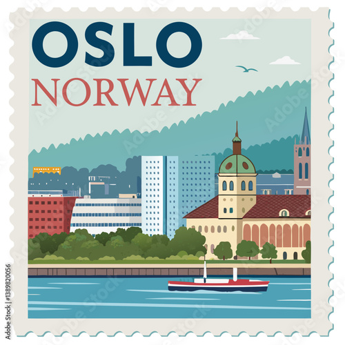 Photography Oslo Norway Postage Stamp