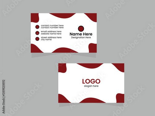 Modern Creative Business Card Design, Template layout mockup