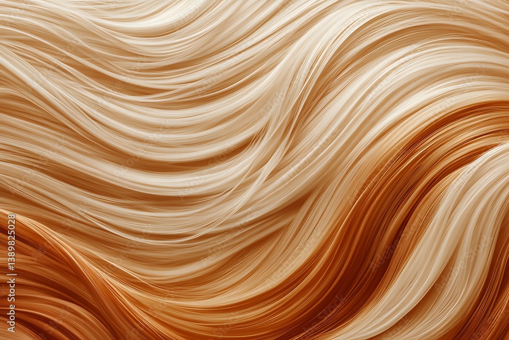 Abstract Flowing Blonde Hair Texture, Smooth Elegant Strands with Light and Shadow Abstract Flowing Blonde Hair Texture, Smooth Elegant Strands with Light and Shadow