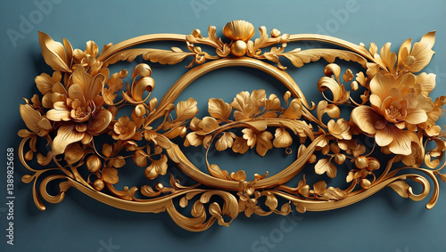 Obraz na płótnie Charming Golden Decorative Element Adding Elegance to Any Space w salonie
