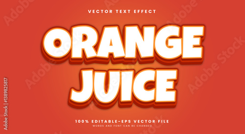 Orange Juice editable text effect Template suitable for tropical food theme