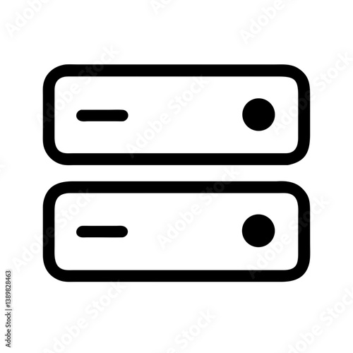 Server rack icon with vertical units on dark background