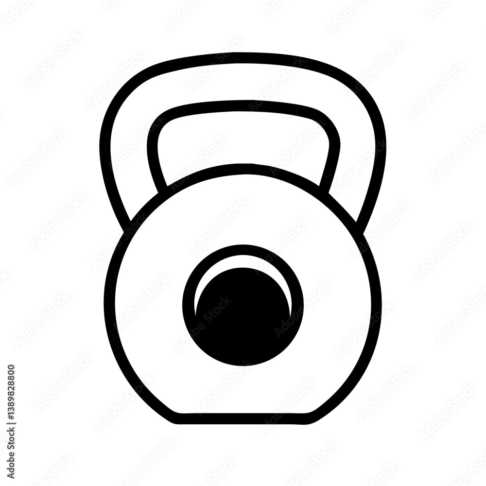 Kettlebell icon in flat style Kettlebell icon in flat style