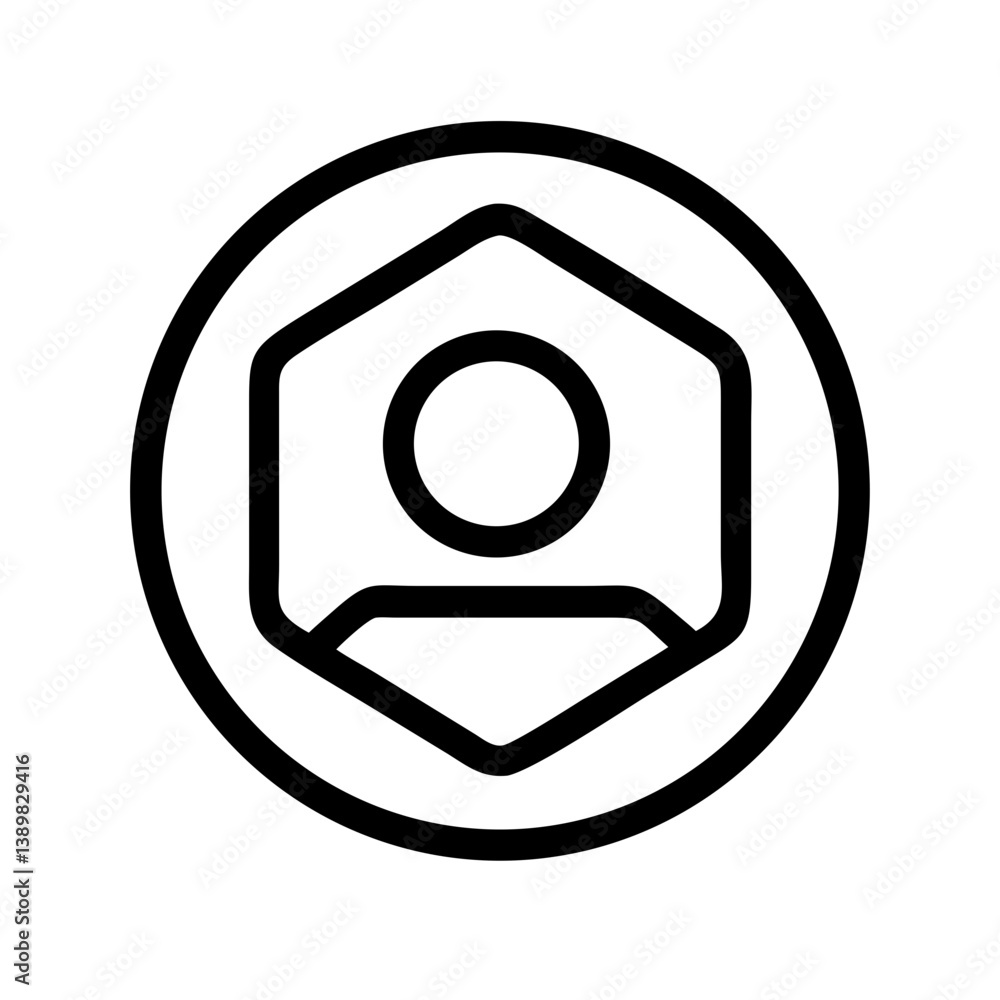 NFT icon on badge shape for blockchain ownership concept NFT icon on badge shape for blockchain ownership concept