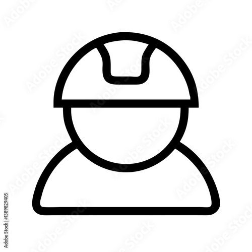 Miner icon with helmet for cryptocurrency and blockchain use