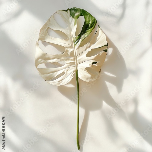 Monstera Leaves on White Background – Young, Aged, Dry, and Curled Botanical Variations