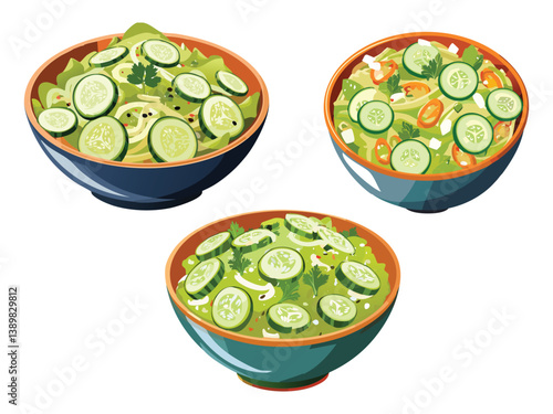 vector illustration of a Korean food Oi Muchim