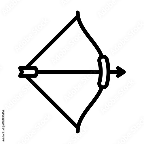 bow outline icon. bow black line illustration.