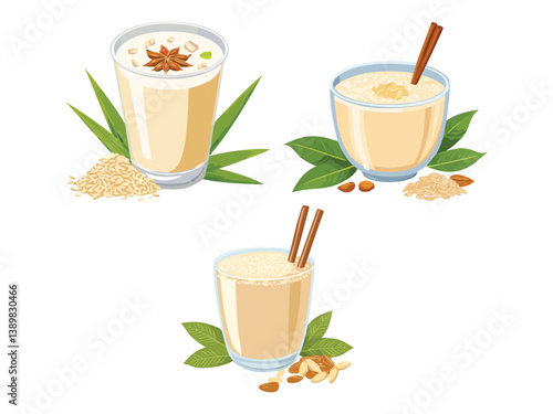 vector illustration of a korean food Sikhye