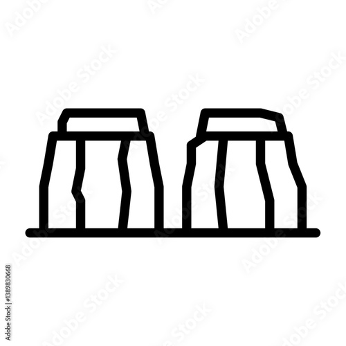 stonehenge outline icon. stonehenge black line illustration.