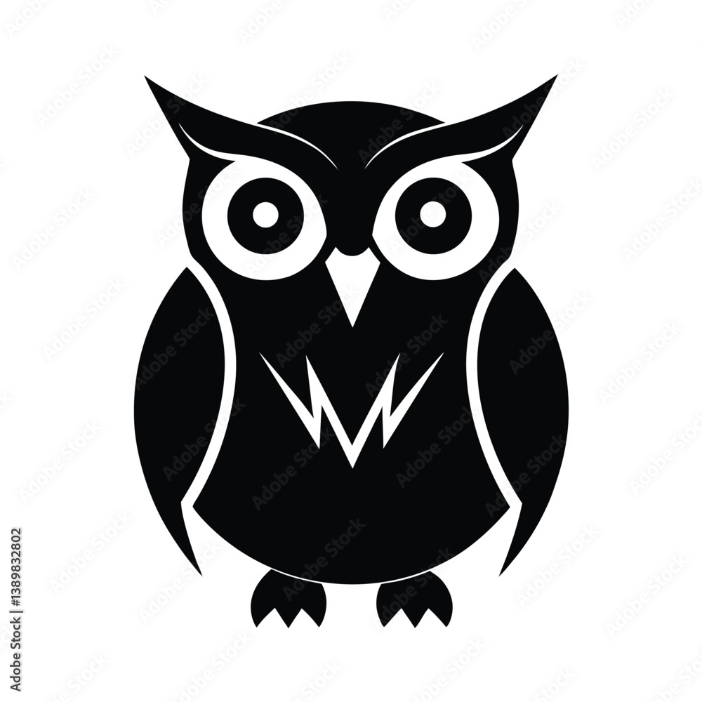 Fototapeta premium owl on white background
