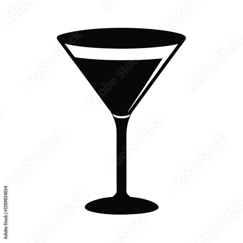 martini glass with a cocktail