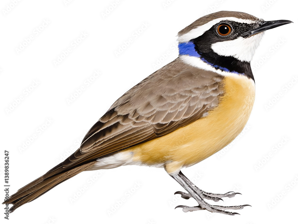 Fototapeta premium A Realistic Isolated Bird Illustration With Bright Feathers And Transparent Background