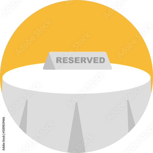 A marker used to designate a specific dining area for a reservation.