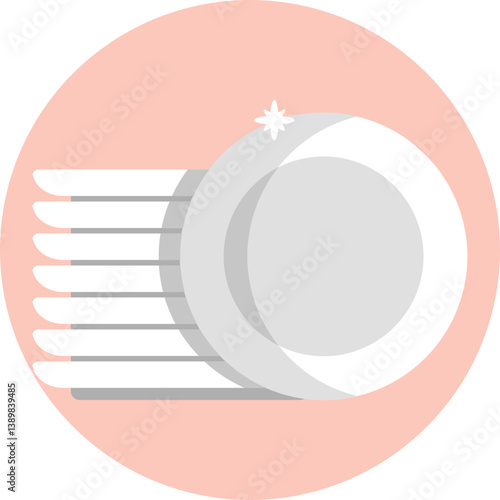 Tableware: Depicts the essential plates used for serving meals in a dining setting.