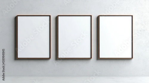 Vertical poster mockup design minimalist studio image display modern environment front view creative concept