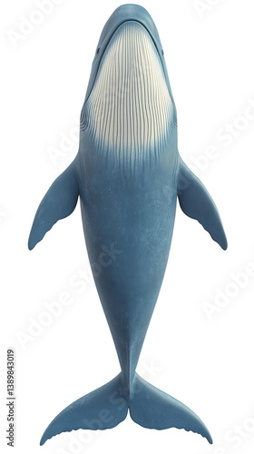 Blue Whale Illustration Isolated On Transparent Background Sea Creature