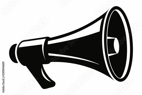 a megaphone design silhouette vector illustration
