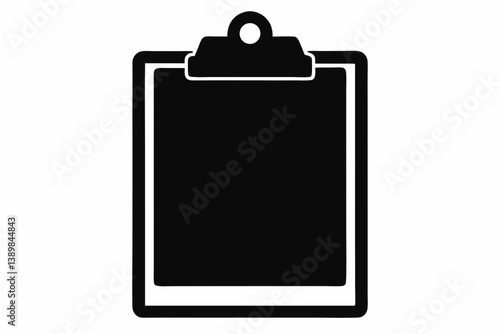 a clipboard design silhouette vector illustration