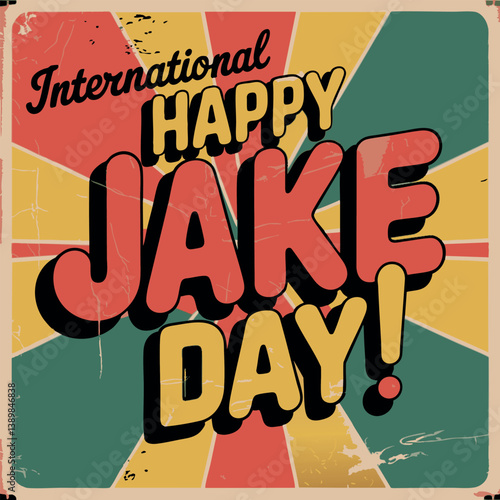 Retro Happy Jake Day Postcard