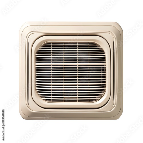 Beige Square Ceiling Air Conditioner Ventilation Grille Modern Design Home Climate Control System