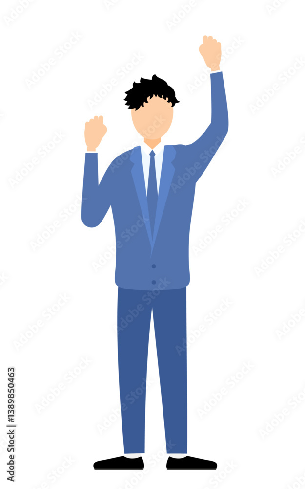 Simple illustration of businessman in business suit gut-punching Simple illustration of businessman in business suit gut-punching
