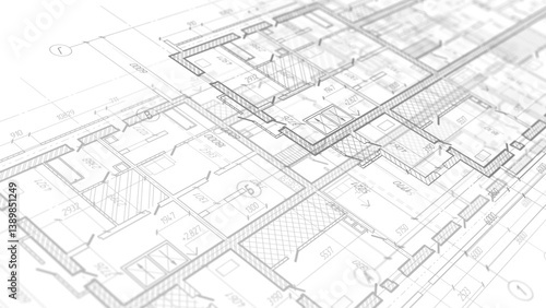 House plan project .Technical drawing background. Engineering design .