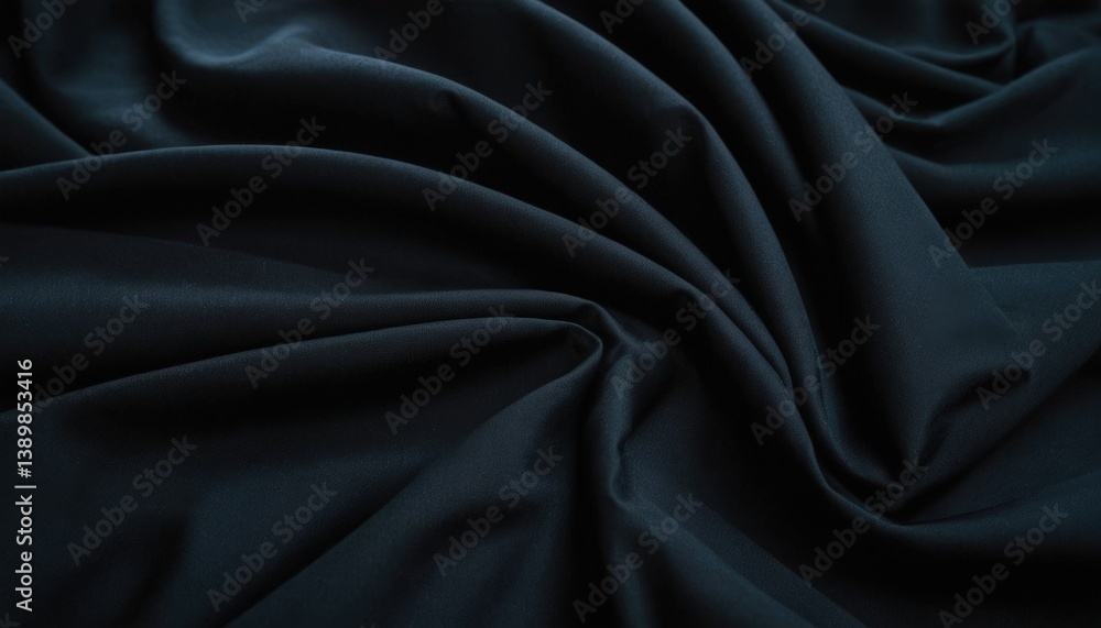 Obraz premium Elegant Fabric Texture: A close-up shot of a luxurious, draped fabric, showcasing its soft texture and subtle folds. The rich, dark tones add a touch of sophistication.