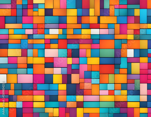 Abstract colorful pattern like big Blocks background