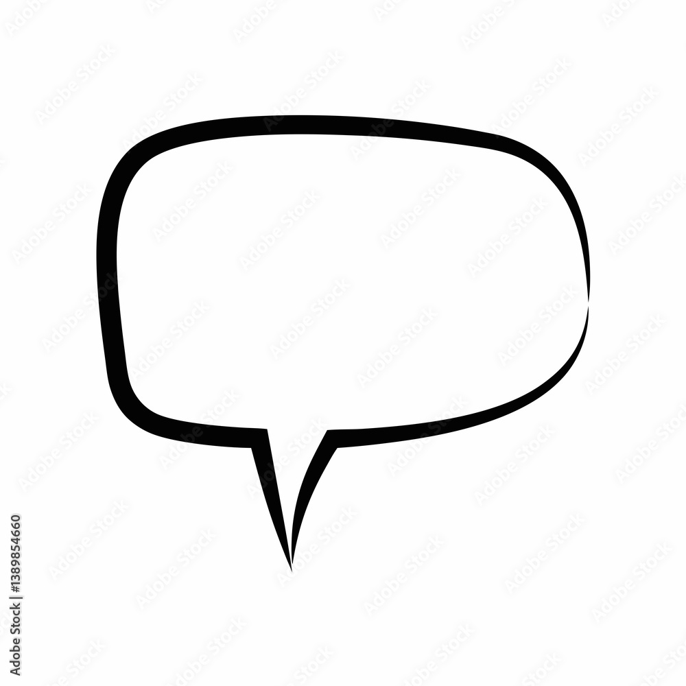 Minimalist Speech Bubble Vector Illustration. Minimalist Speech Bubble Vector Illustration.
