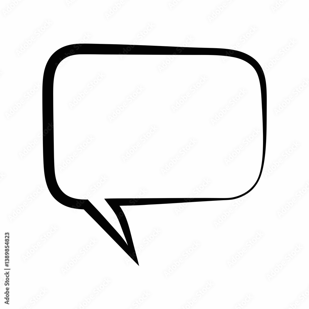 Minimalist Speech Bubble Vector Illustration. Minimalist Speech Bubble Vector Illustration.