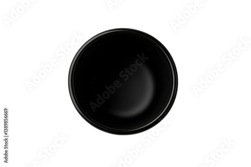 Empty black bowl overhead studio shot minimalist simple design clean background