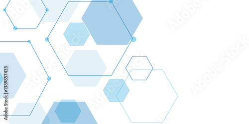 Abstract hexagon white background with shadow .white background Futuristic blue neon honeycombs. Modern technology design. Vector illustration.	
