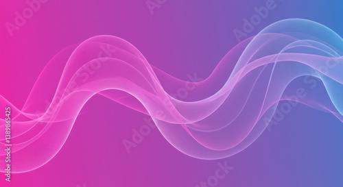 Abstract background with flowing lines and gradient from pink to blue color palette design