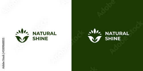 Natural Shine logo design, Caring Hands logo, 